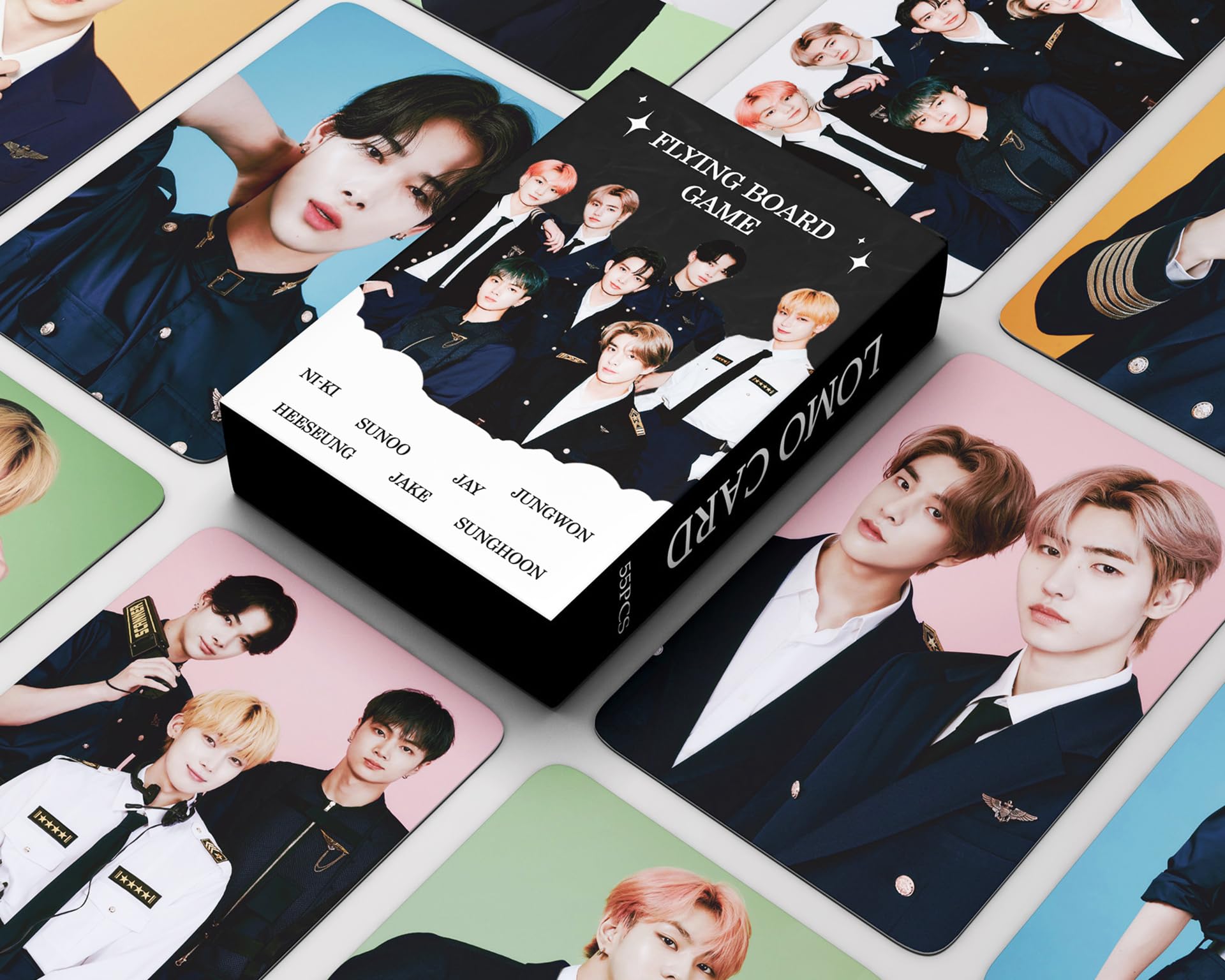 Amazon.com: Funwaretech ENHYPEN Flying Board Game Photocards 55